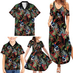 Australia Kangaroo Paw And Splendid Fairy-wren Family Matching Summer Maxi Dress and Hawaiian Shirt Sameless Style