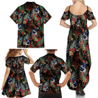 Australia Kangaroo Paw And Splendid Fairy-wren Family Matching Summer Maxi Dress and Hawaiian Shirt Sameless Style