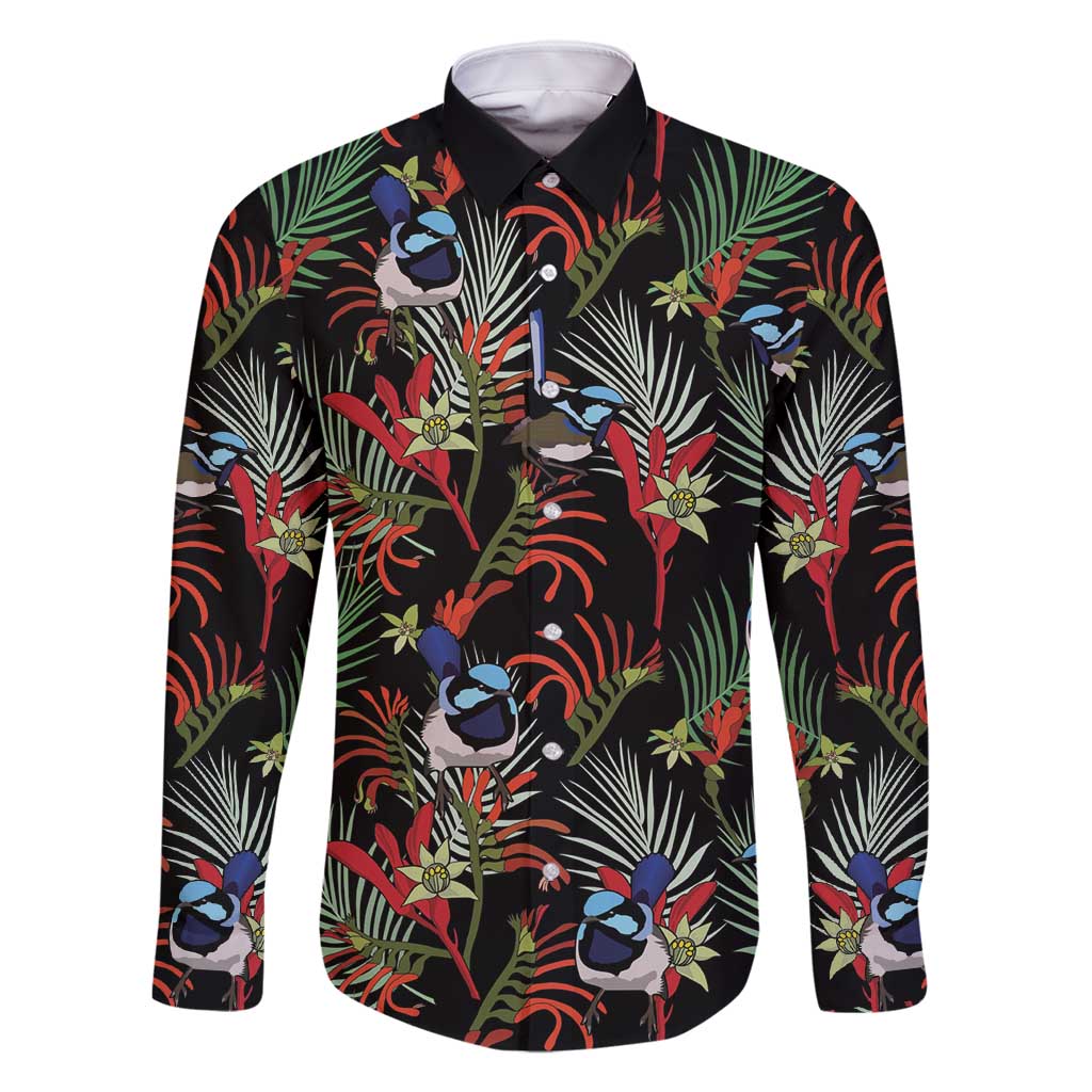 Australia Kangaroo Paw And Splendid Fairy-wren Family Matching Summer Maxi Dress and Hawaiian Shirt Sameless Style