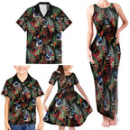 Australia Kangaroo Paw And Splendid Fairy-wren Family Matching Tank Maxi Dress and Hawaiian Shirt Sameless Style