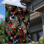 Australia Kangaroo Paw And Splendid Fairy-wren Garden Flag Sameless Style