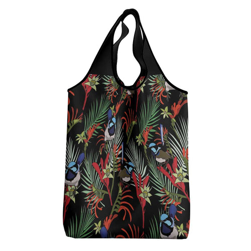Australia Kangaroo Paw And Splendid Fairy-wren Grocery Bag Sameless Style
