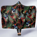 Australia Kangaroo Paw And Splendid Fairy-wren Hooded Blanket Sameless Style
