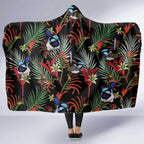 Australia Kangaroo Paw And Splendid Fairy-wren Hooded Blanket Sameless Style