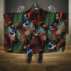 Australia Kangaroo Paw And Splendid Fairy-wren Hooded Blanket Sameless Style