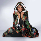 Australia Kangaroo Paw And Splendid Fairy-wren Hooded Blanket Sameless Style