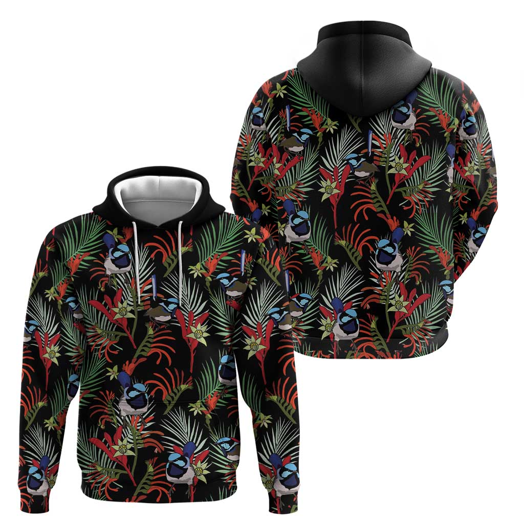 Australia Kangaroo Paw And Splendid Fairy-wren Hoodie Sameless Style