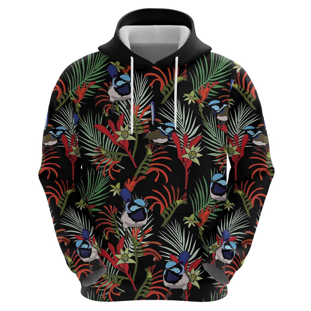 Australia Kangaroo Paw And Splendid Fairy-wren Hoodie Sameless Style