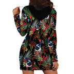 Australia Kangaroo Paw And Splendid Fairy-wren Hoodie Dress Sameless Style