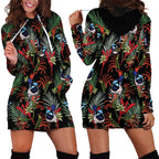 Australia Kangaroo Paw And Splendid Fairy-wren Hoodie Dress Sameless Style