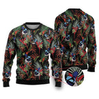 Australia Kangaroo Paw And Splendid Fairy-wren Ugly Christmas Sweater Sameless Style