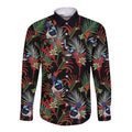 Australia Kangaroo Paw And Splendid Fairy-wren Long Sleeve Button Shirt Sameless Style