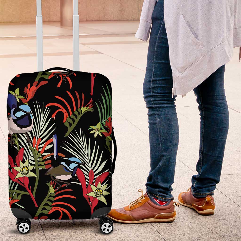 Australia Kangaroo Paw And Splendid Fairy-wren Luggage Cover Sameless Style