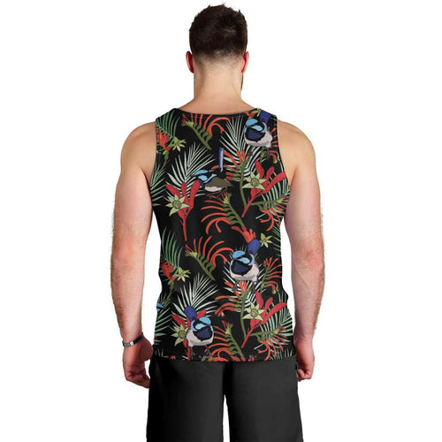 Australia Kangaroo Paw And Splendid Fairy-wren Men Tank Top Sameless Style