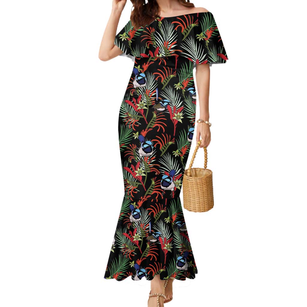 Australia Kangaroo Paw And Splendid Fairy-wren Mermaid Dress Sameless Style