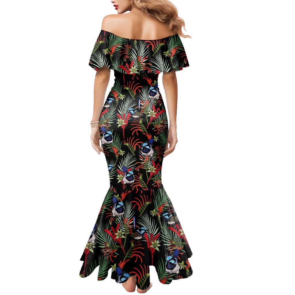 Australia Kangaroo Paw And Splendid Fairy-wren Mermaid Dress Sameless Style