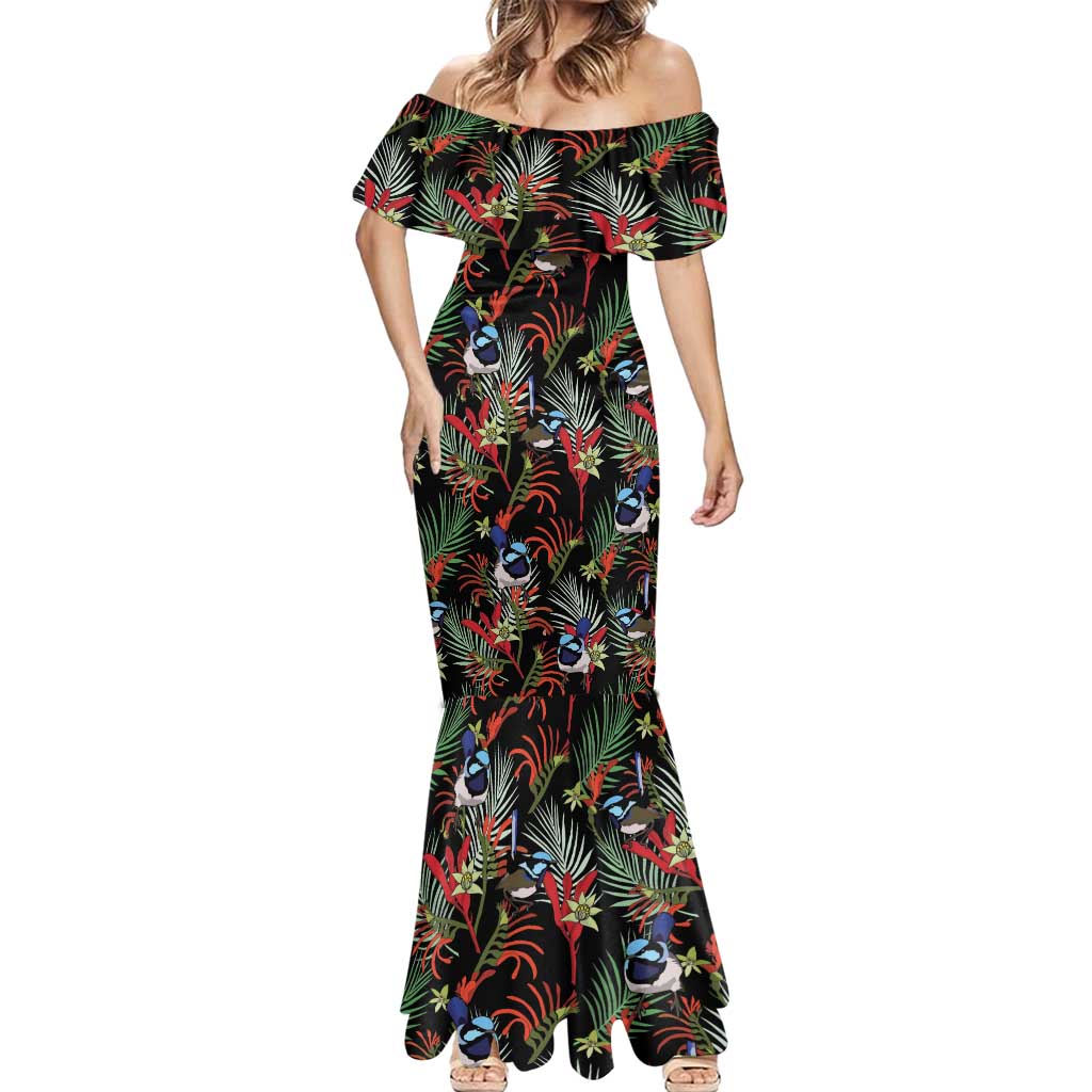 Australia Kangaroo Paw And Splendid Fairy-wren Mermaid Dress Sameless Style