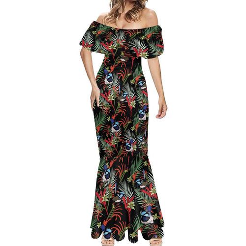 Australia Kangaroo Paw And Splendid Fairy-wren Mermaid Dress Sameless Style