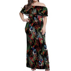 Australia Kangaroo Paw And Splendid Fairy-wren Off Shoulder Maxi Dress Sameless Style