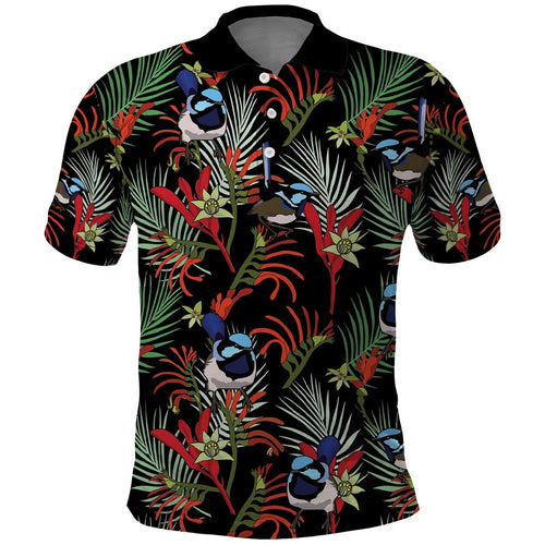 Australia Kangaroo Paw And Splendid Fairy-wren Polo Shirt Sameless Style
