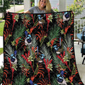 Australia Kangaroo Paw And Splendid Fairy-wren Quilt Sameless Style