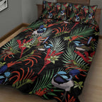 Australia Kangaroo Paw And Splendid Fairy-wren Quilt Bed Set Sameless Style
