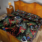 Australia Kangaroo Paw And Splendid Fairy-wren Quilt Bed Set Sameless Style