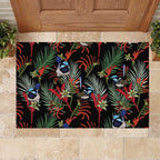 Australia Kangaroo Paw And Splendid Fairy-wren Rubber Doormat Sameless Style