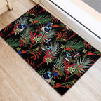 Australia Kangaroo Paw And Splendid Fairy-wren Rubber Doormat Sameless Style