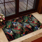 Australia Kangaroo Paw And Splendid Fairy-wren Rubber Doormat Sameless Style