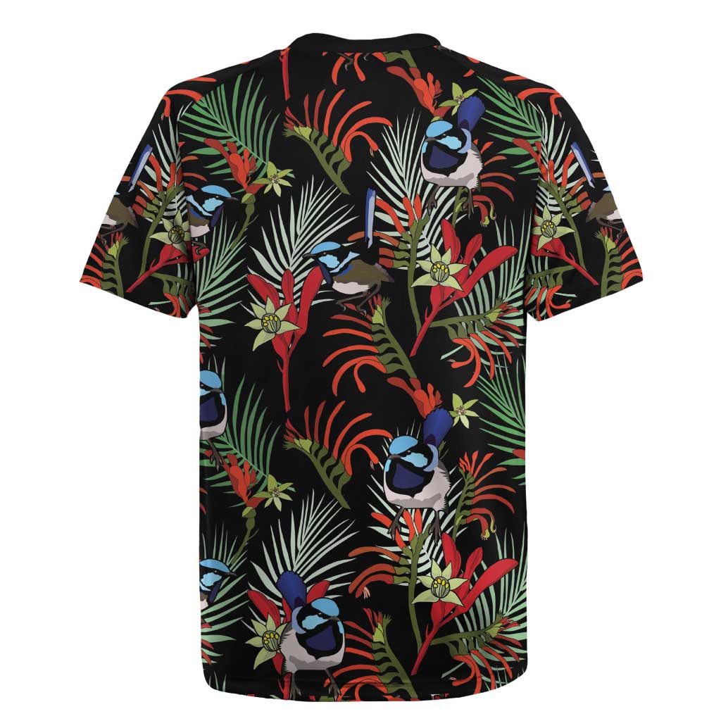 Australia Kangaroo Paw And Splendid Fairy-wren Rugby Jersey Sameless Style