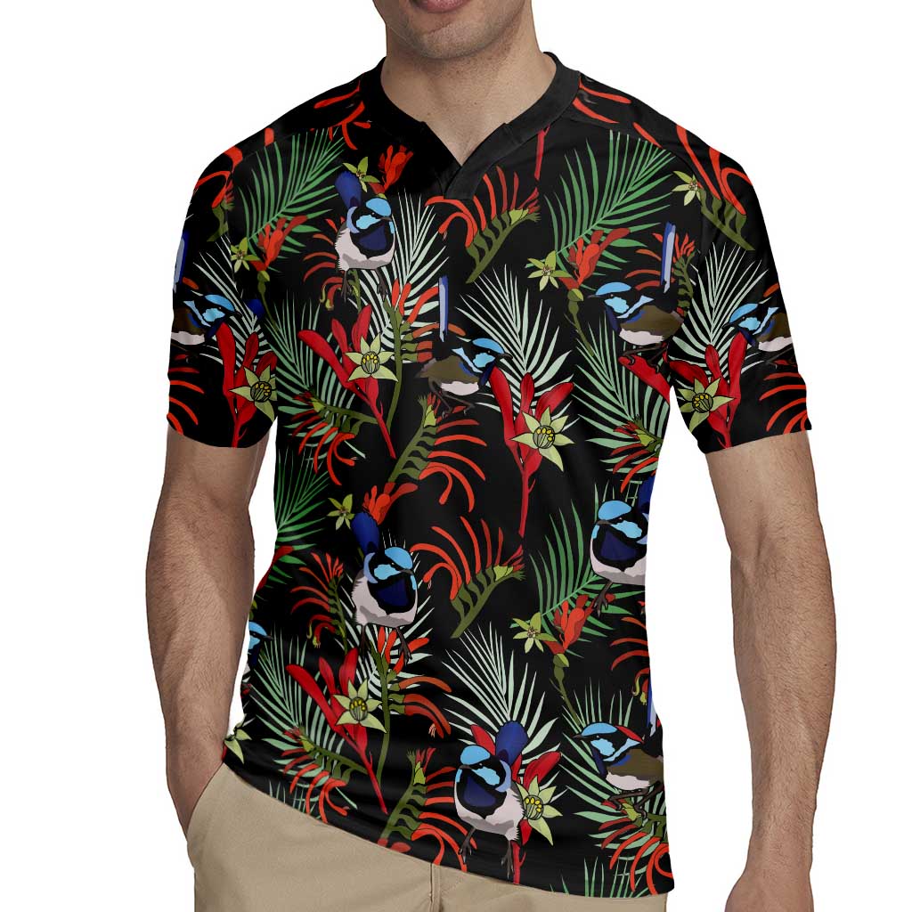 Australia Kangaroo Paw And Splendid Fairy-wren Rugby Jersey Sameless Style