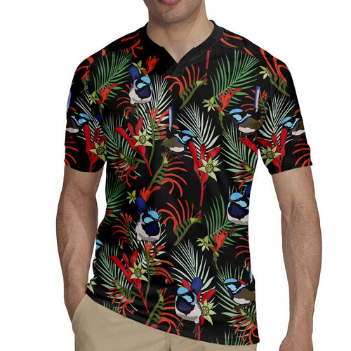 Australia Kangaroo Paw And Splendid Fairy-wren Rugby Jersey Sameless Style