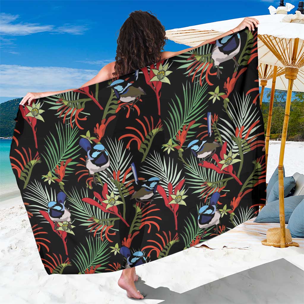 Australia Kangaroo Paw And Splendid Fairy-wren Sarong Sameless Style