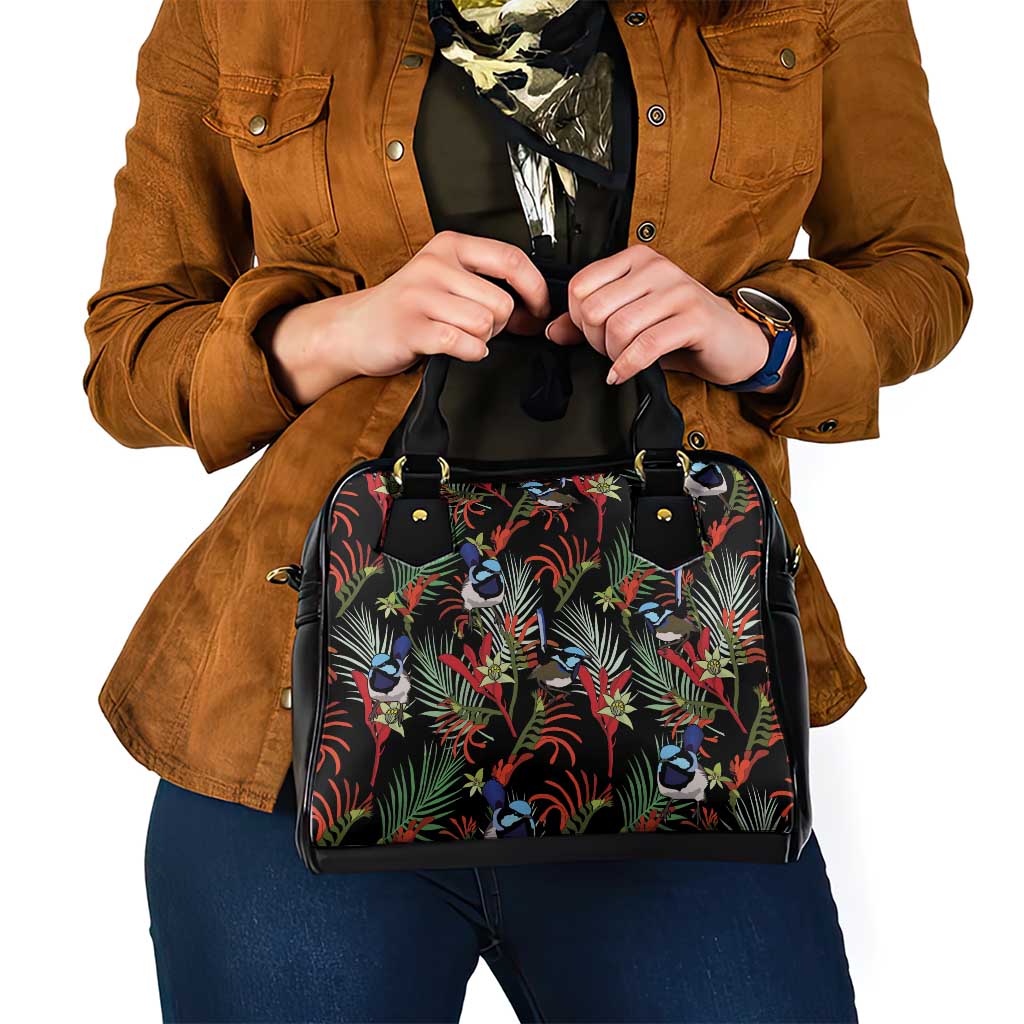Australia Kangaroo Paw And Splendid Fairy-wren Shoulder Handbag Sameless Style
