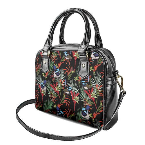 Australia Kangaroo Paw And Splendid Fairy-wren Shoulder Handbag Sameless Style