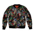 Australia Kangaroo Paw And Splendid Fairy-wren Sleeve Zip Bomber Jacket Sameless Style