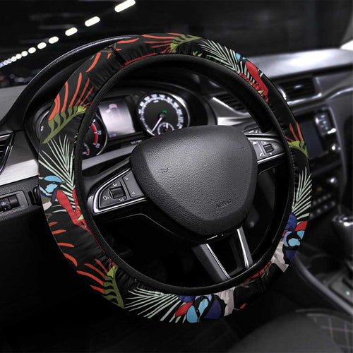 Australia Kangaroo Paw And Splendid Fairy-wren Steering Wheel Cover Sameless Style