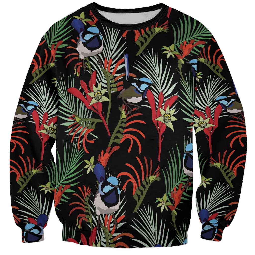 Australia Kangaroo Paw And Splendid Fairy-wren Sweatshirt Sameless Style