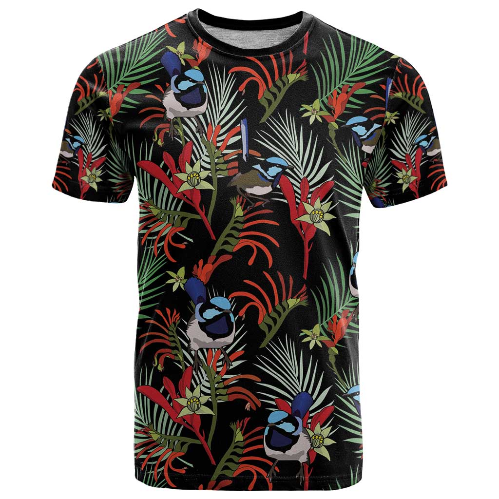 Australia Kangaroo Paw And Splendid Fairy-wren T Shirt Sameless Style