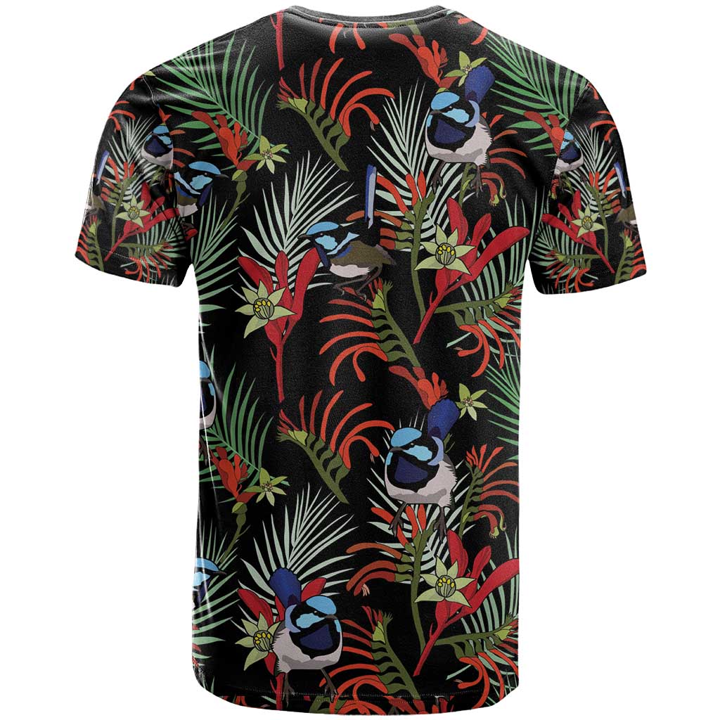 Australia Kangaroo Paw And Splendid Fairy-wren T Shirt Sameless Style
