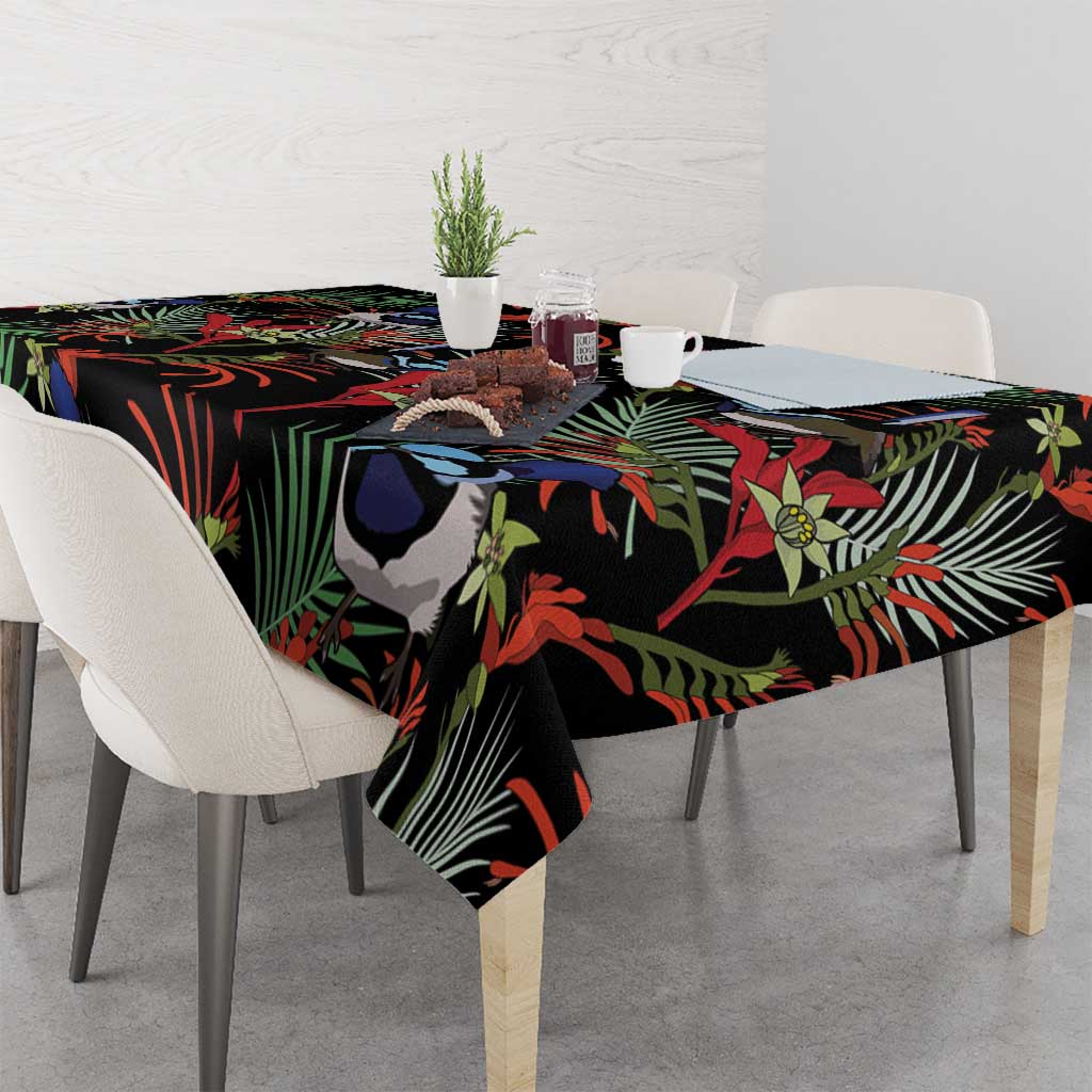 Australia Kangaroo Paw And Splendid Fairy-wren Tablecloth Sameless Style