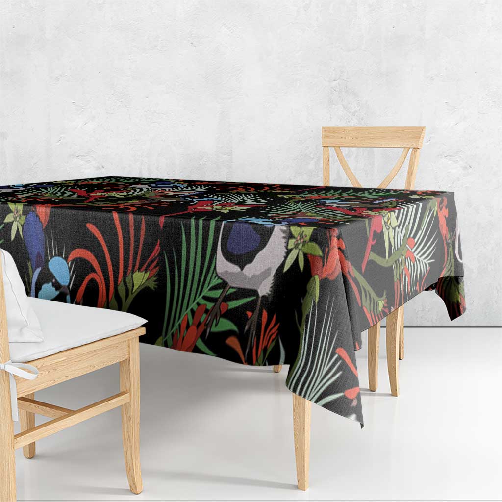 Australia Kangaroo Paw And Splendid Fairy-wren Tablecloth Sameless Style