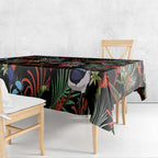 Australia Kangaroo Paw And Splendid Fairy-wren Tablecloth Sameless Style