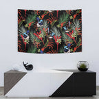 Australia Kangaroo Paw And Splendid Fairy-wren Tapestry Sameless Style