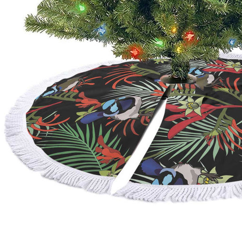 Australia Kangaroo Paw And Splendid Fairy-wren Tree Skirt Sameless Style