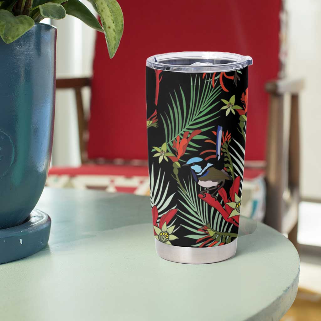 Australia Kangaroo Paw And Splendid Fairy-wren Tumbler Cup Sameless Style