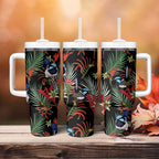 Australia Kangaroo Paw And Splendid Fairy-wren Tumbler With Handle Sameless Style