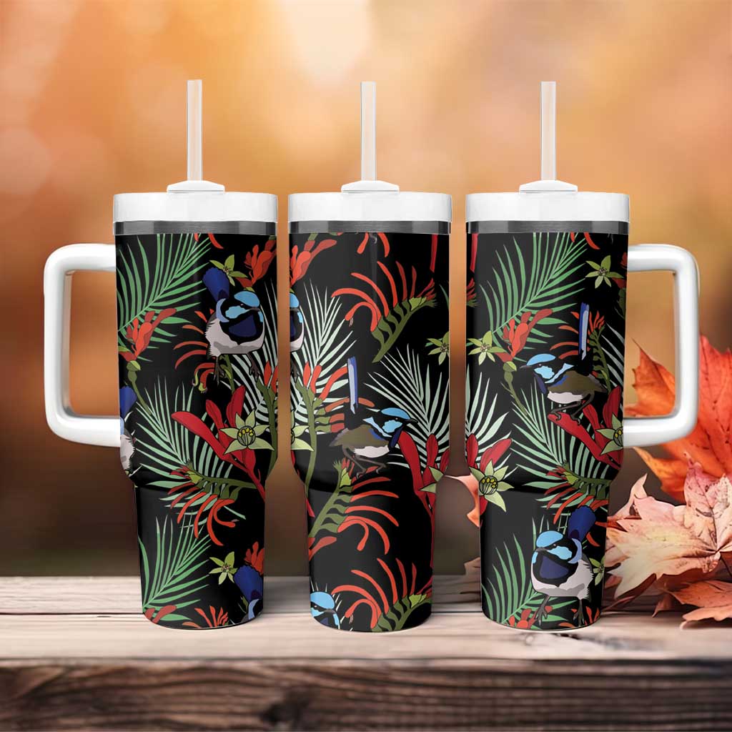 Australia Kangaroo Paw And Splendid Fairy-wren Tumbler With Handle Sameless Style