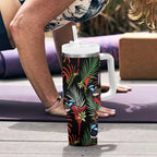 Australia Kangaroo Paw And Splendid Fairy-wren Tumbler With Handle Sameless Style